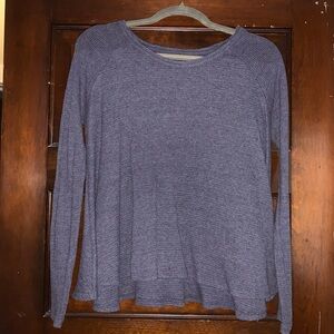 Women's Purple Knit Waffle Top